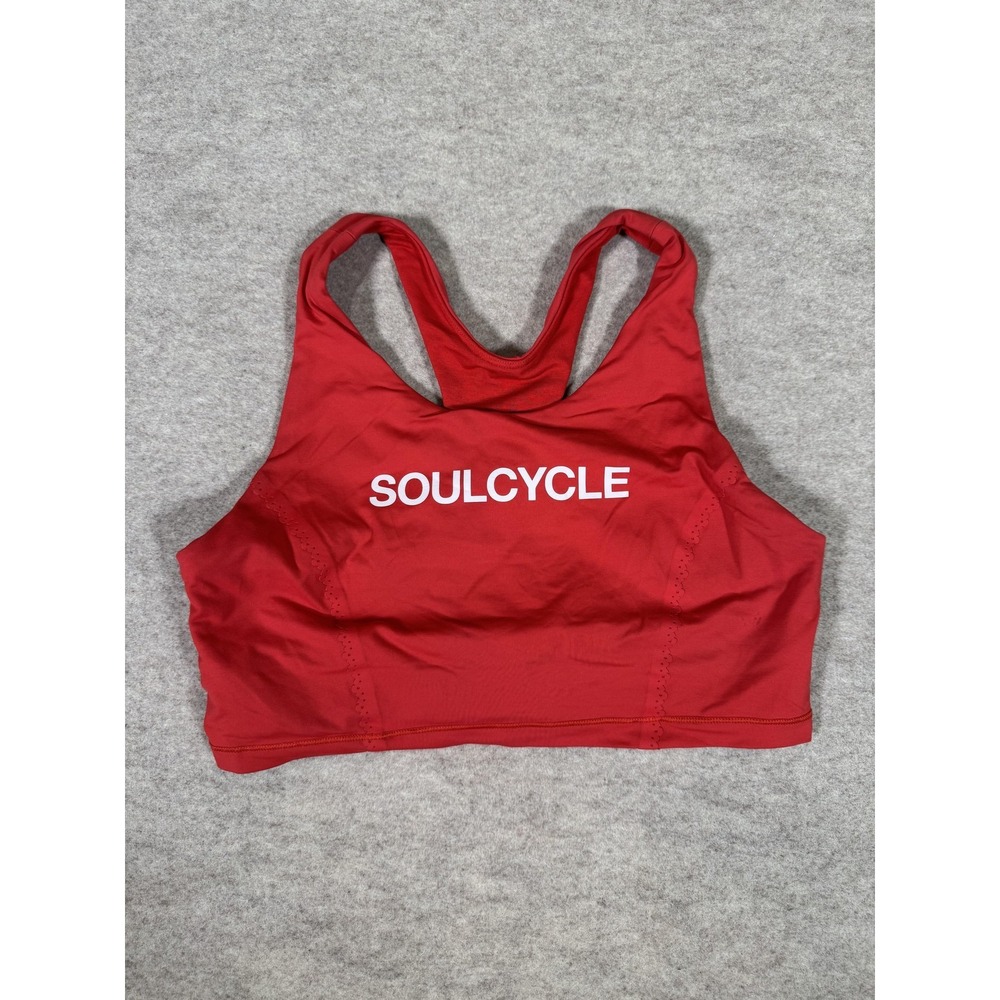 Lululemon Sports Bra Womens 8 Red SoulCycle Racerback Yoga Athletic Gym Cycling